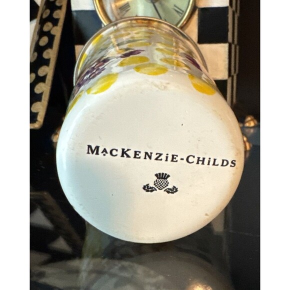 MacKenzie-Childs Buttercup Enamel Ware Cup Mug Tumbler ADORABLE! - Picture 2 of 3